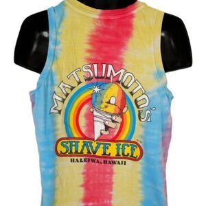 Matsumotos Shave Ice Tank Top Mens Size Medium Tie Dye Hawaii Made In USA